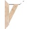 Ekena Millwork Traditional Traditional Smooth Bracket w/ Offset Brace, Douglas Fir, 5 1/2"W x 16"D x 24"H BKT0604X16X24TRA01SDF - alternate 4